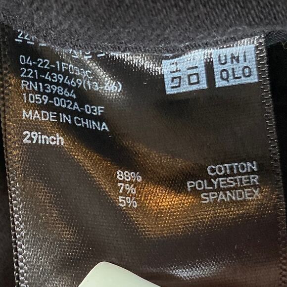 Uniqlo Womens Jeans Black Denim High Rise Ankle Cotton Polyester Blend Stretch 4 - Picture 6 of 13